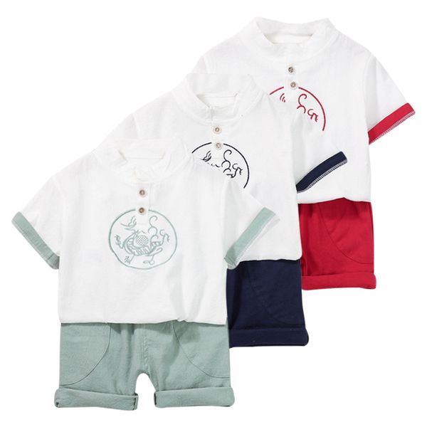 

2020 fashion boys suits baby boys clothing set kids girls cute summer casual clothes set giraffe shorts clothes, White