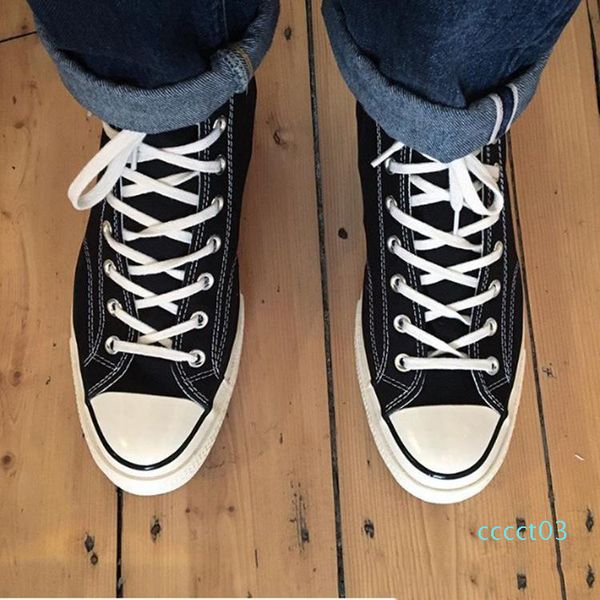 

drop shipping brand new 15 colors all size 35-46 high sports stars low classic canvas shoe sneakers men women designer casual cct3, Black