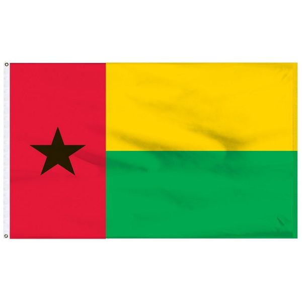 Guiné-Bissau 1.5x0.9m Qualquer personalizado Estilo suspensão vôo 3x5 ft Bandeira Africano País Bandeira New poliéster Impressão