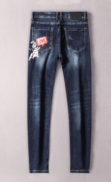 

2019 brand new mens pants distressed ripped biker jeans slim blue motorcycle biker denim jeans fashion men designer jeans plus size 29-38