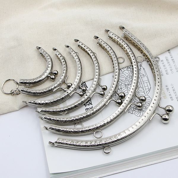 

semi-circle deep decorative pattern export of gold 8.5-20cm silver mouth gold hand fabric art diy package double, Black