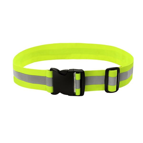 

safety high visibility reflective elastic waist band belt sport running waistband strap for night walking biking waist support, Black;gray