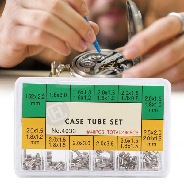 

12 sizes of watch case tube metal repairing tool for watch watchmaker fixing accessory repair tools kit for watchmaker