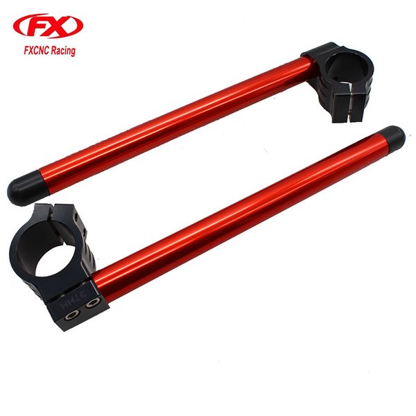 

fxcnc cnc adjustable red universal racing rise clip on handlebar fork handle bars 31mm 33mm 35mm 36mm 37mm 39mm 41mm