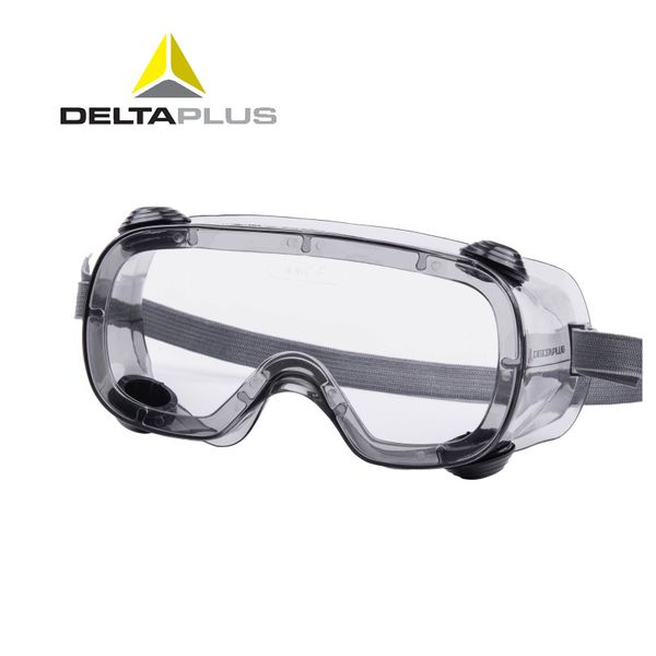 

deltaplus 101124 защитные очки защитные очки прозрачный пк анти-всплеск анти-удар промышленные пылезащитные ветрозащитные очки, Black