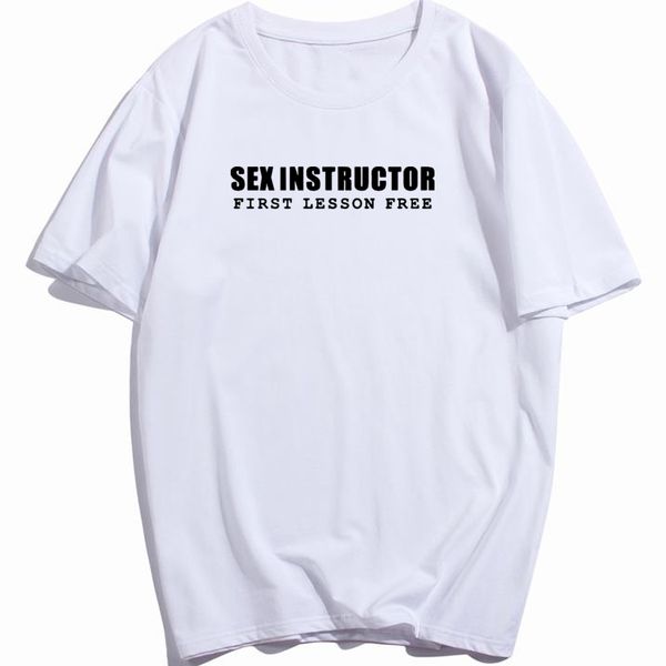 

instructor hilarious humour cool joke gift t shirt men funny tshirt man clothing short sleeve camisetas cotton t shirt, White;black