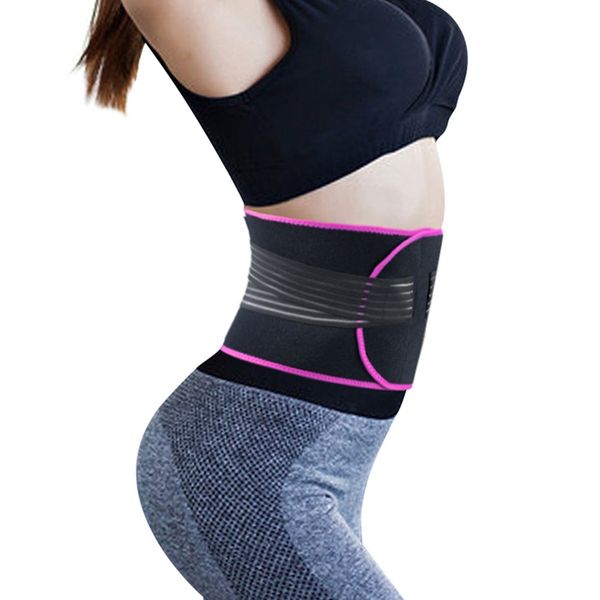 

waist support belt with pocket, elastic compression sweating lumbar warmer protection sports wrap, Black;gray