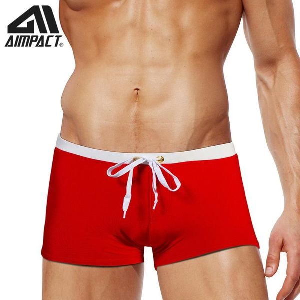 

men's beach shorts drawstring swimsuit low waist swimwear fashion aimpact trunks for bathing comfortable
