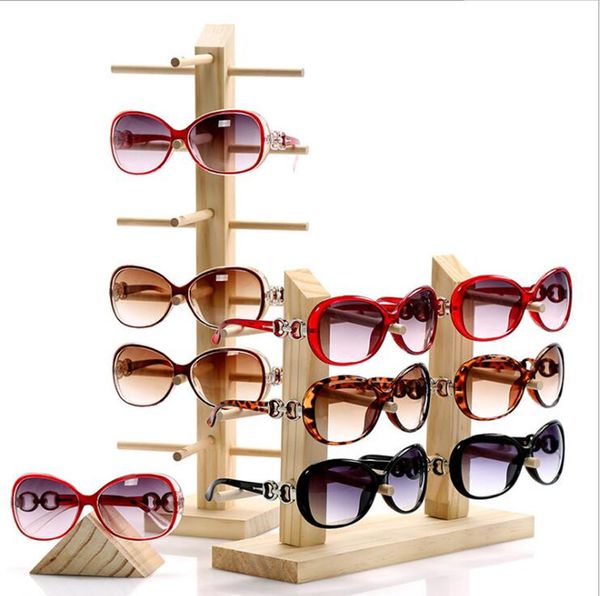 

multi-size wood sunglasses case stand jewelry organizer jewelry stand glasses holder glasses rack display wooden rack, Pink;blue