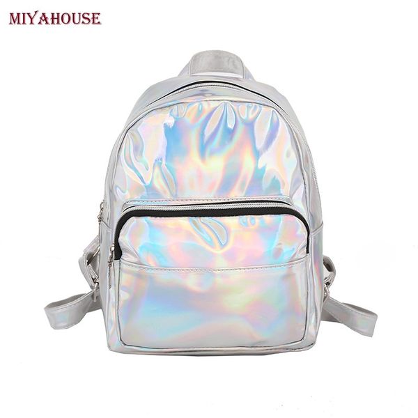 

miyahouse sen weaving literary backpack for female laser fashion wild girls school bag women's rucksack travel bag