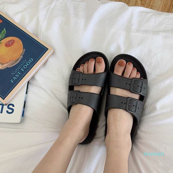 

spring summer sandals women fashion designer shoes men genuine leather with box, Black