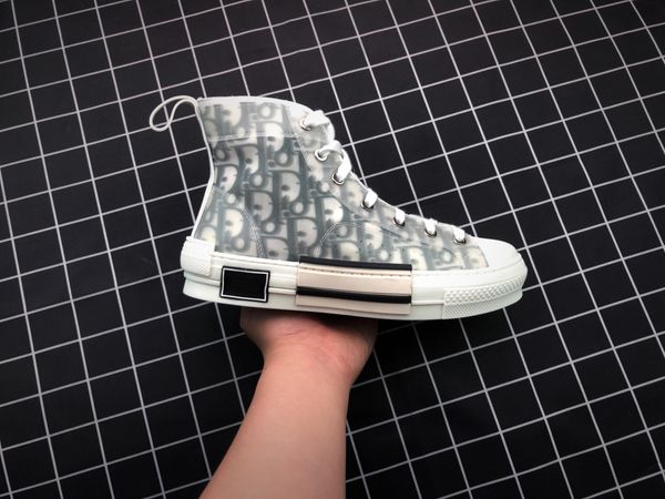 

19 oblique high ummer lace canva white men ca ual hoe with box men port neaker tran parent outdoor athletic trainer