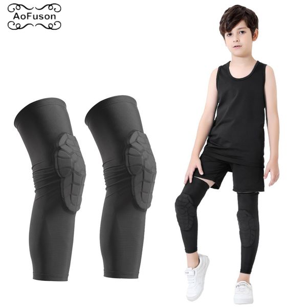 

kids knee pads elbow protective gear knee protector sports safety kneepads training brace support basketball volleyball cycling, Black;gray