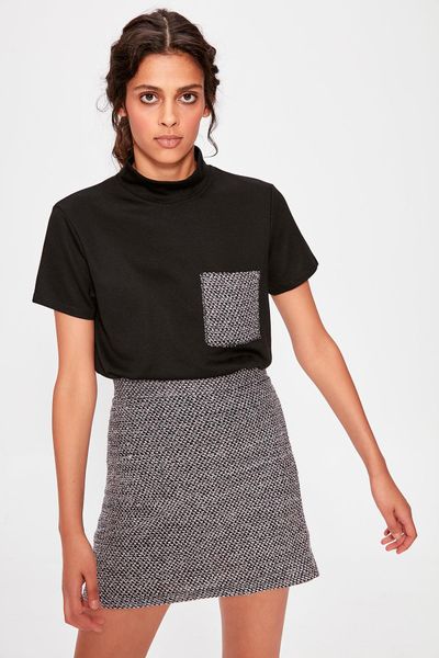 

trendyol multicolour knitted skirt twoaw20et0315, Black