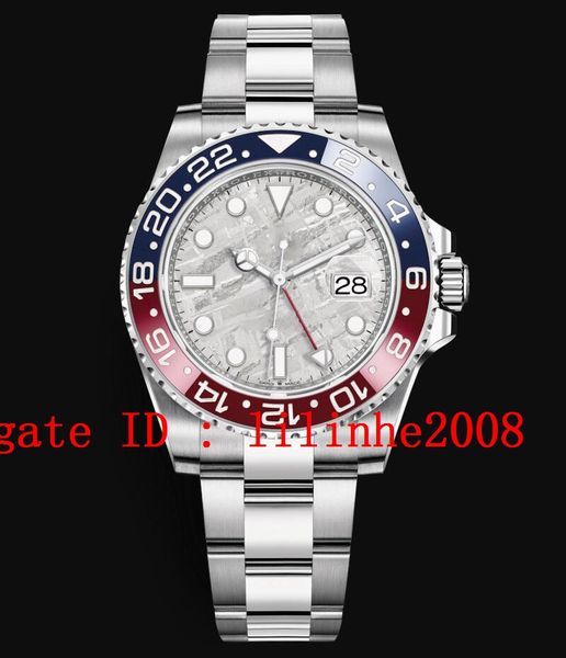 

new 2019 model gmt ii 126719blro 126719 126710blnr 126710 red - blue bezel automatic machinery date 40mm mens watches gmt work wristwatches, Slivery;brown