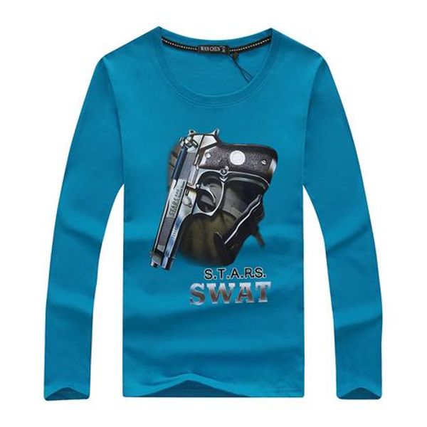 

new 2018 mens spring and autumn tees plus size o-neck long sleeve t shirt man printed cotton t-shirt 3d designer clothing s-5xl tshirt, White;black