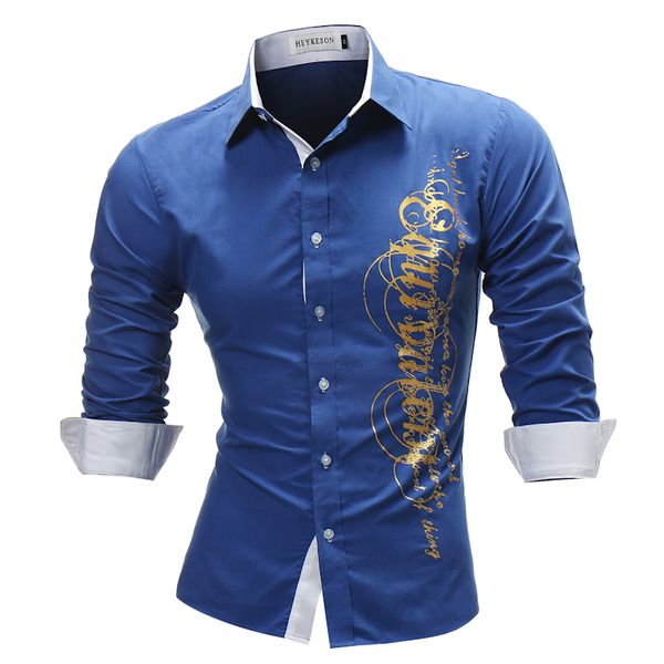 

fashion male shirt long-sleeves letter print mens dress shirts slim men shirt, White;black