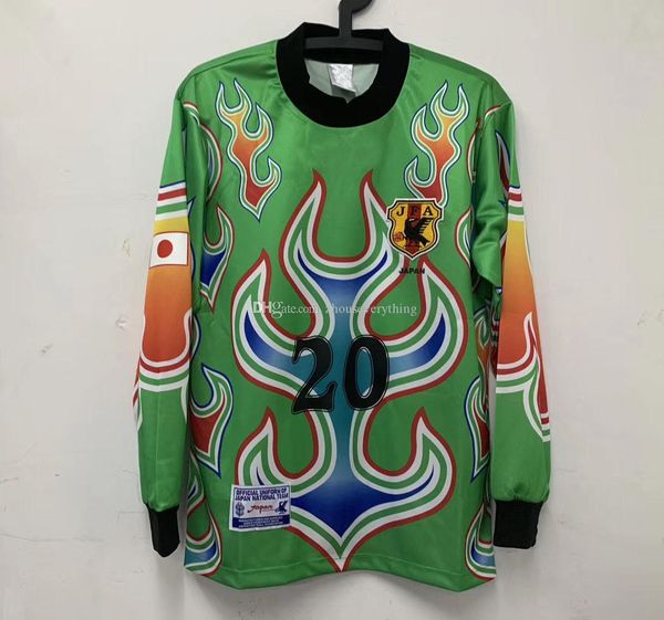 

1997 japan japanese national team goalkeeper long sleeve kawaguchi kojima narazaki t shirt fashion casual sweaters, White;black