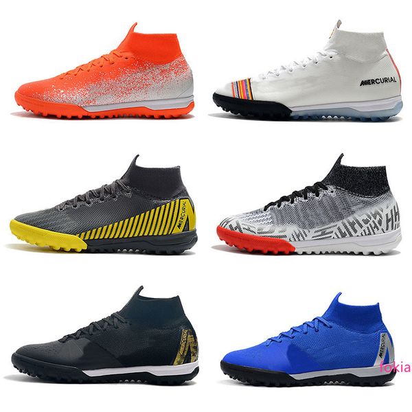 

mens high football boots lvl up superflyx 6 elite ic tf soccer shoes cr7 mercurial superfly vi neymar indoor turf soccer cleats