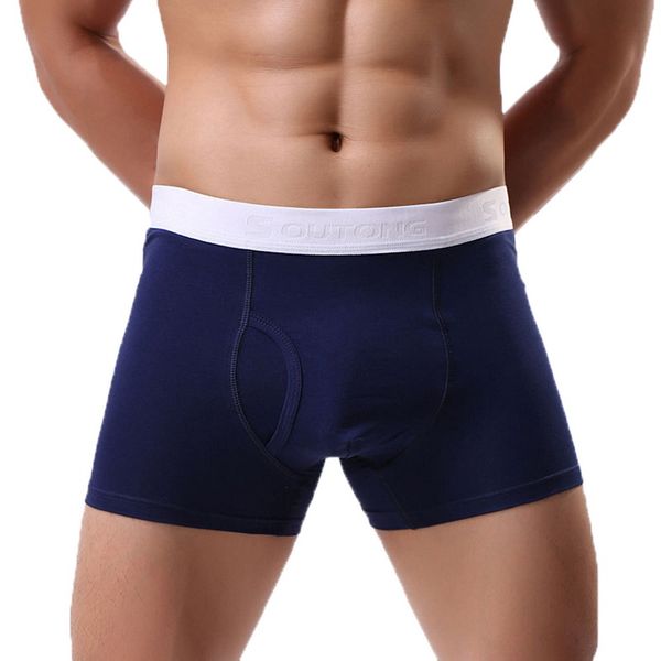

cotton men boxer soft breathable underwear male comfortable solid panties underpants boxer shorts homme, Black;white