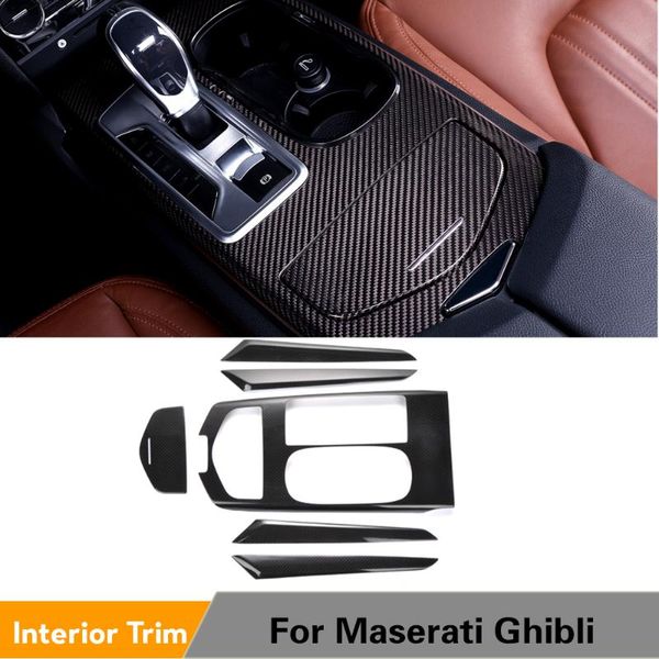 

interior trim for maserati ghibli 2014 - 2017 standard model dash kit central console cover door trim 100% real carbon fiber