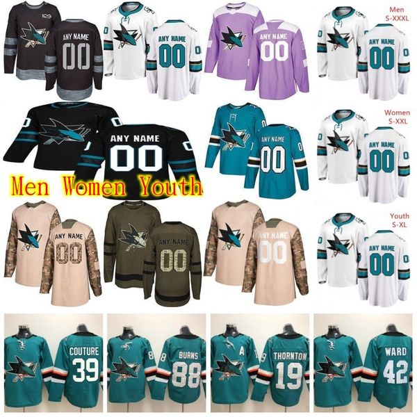 

custom san jose sharks 2020 joe pavelski jersey evander kane joe thornton timo meier joonas donskoi martin jone tomas hertl hockey jerseys, Black;red