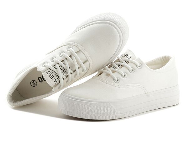 

горячая распродажа-новая мода мужская и женская обувь повседневная обувь на шнуровке обувь для ходьбы холст 35-44, Black