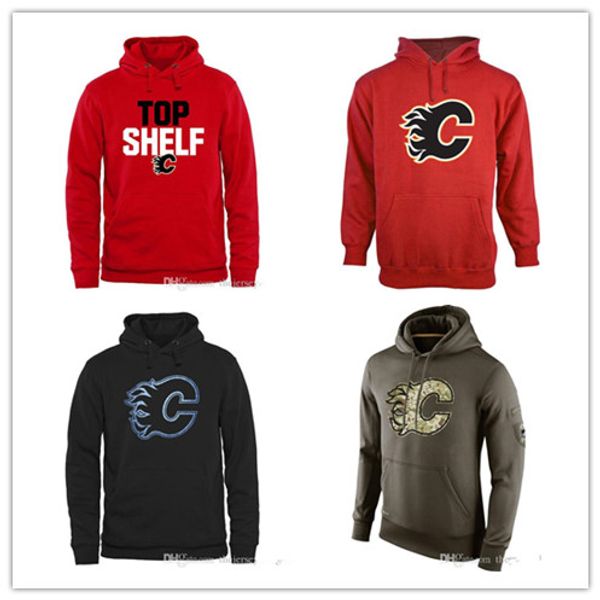 

calgary flames mens sweatshirt salute to service sideline therma performance pullover hoodie red black hockey jersey ing, Blue;black