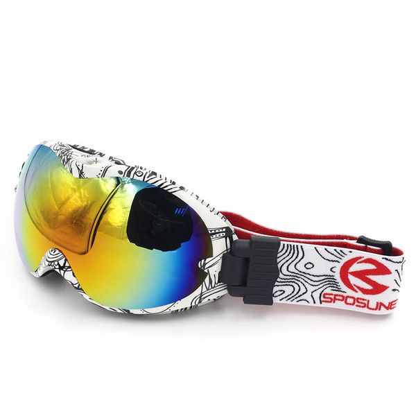

cycling eyewear universal ski goggles for men and women dazzling goggles snow blindness prevention antifogging glasses