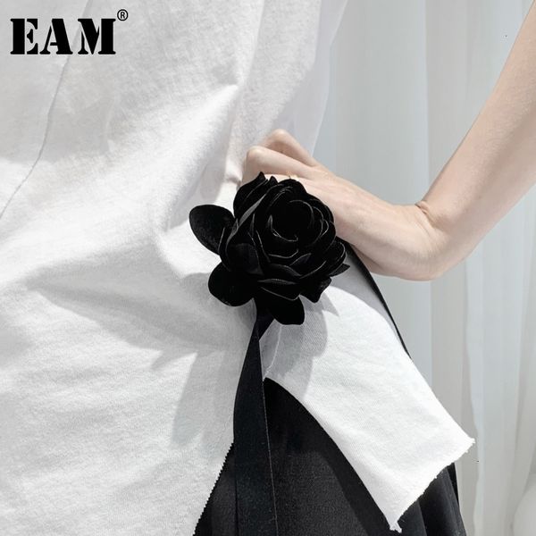 

eam] женщины черный способы носите трехмерный цветок ожерелье новый темперамент мода все матча весна осень 2020 19a-a555, Silver