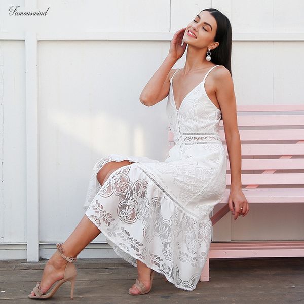 

элегантный ремень длинные летние платья женщин v шеи кнопка sexy кружева dress женский повседневная белый макси dress festa vestidos 2019, Black;gray