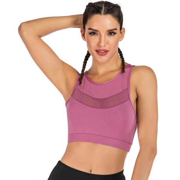 

sports bra mesh crop breathable push up bra quick dry gym women fitness clothing for running jogging sportswear, White;black
