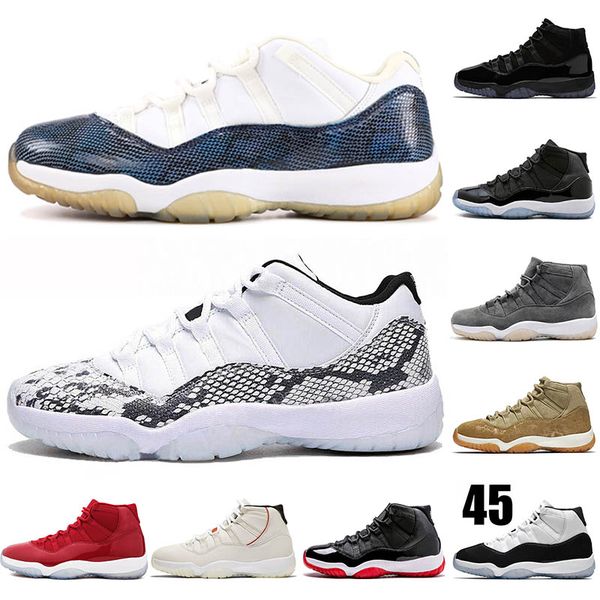 

snakeskin 11 11s gym red chicago midnight navy men basketball shoes win like 96 unc space jam 45 womens sports sneakers us 5-13