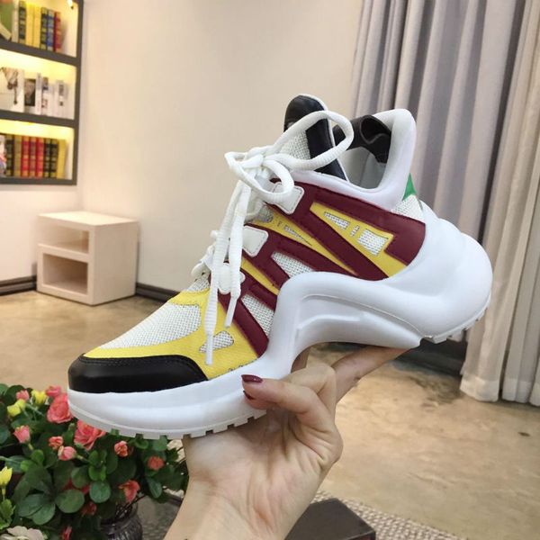 

2019 New Black Casual Shoes White Blue Monogram Black ARCHLIGHT sneakers Genuine Leather Trainers Runner Shoe With Shoes Box