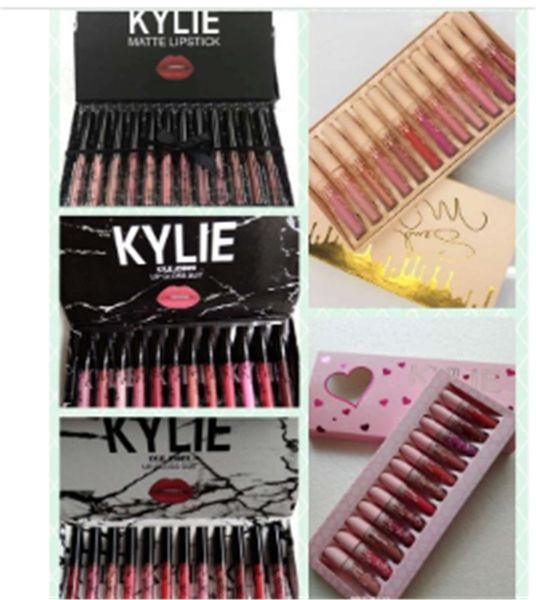 

kylie lipgloss fall & pink & brithday & take me on%kyshadow storm 12 colors matte liquid lipsticks cosmetics 12pcs lipgloss lip gloss set