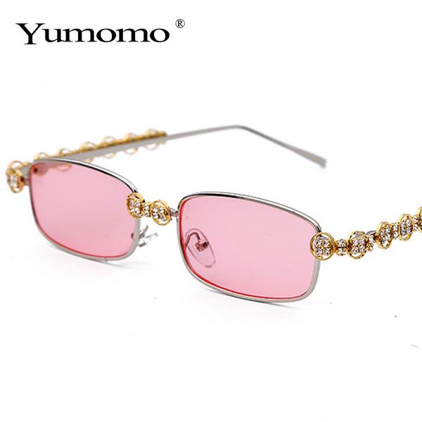 

diamond rectangle sunglasses women luxury 2019 new brand designer fashion square male glasses female eyeglasses clear lens uv400 ch01, Blue