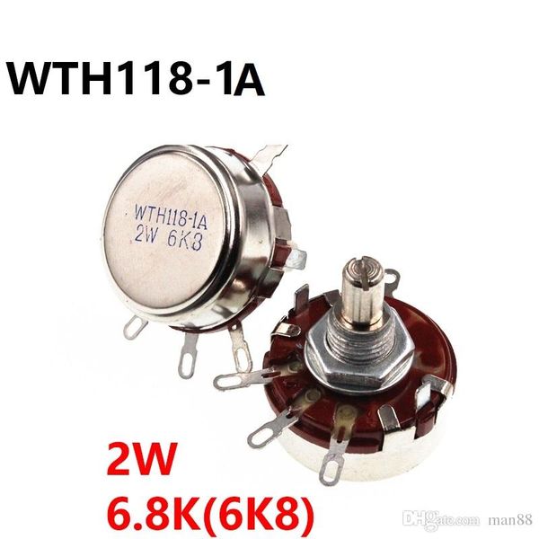 

wth118 2w 6.8k 6k8 single turn carbon film potentiometer