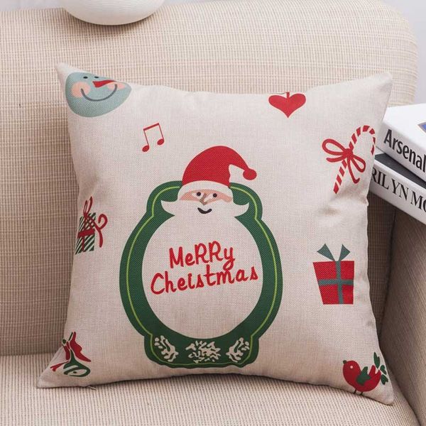 

high santa claus deer series linen blend pillowcase cushion fabric home sofa christmas decor pillow cover uej