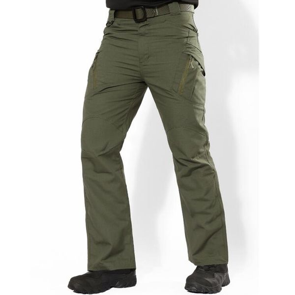 

ix9 pants men city casual tactical camouflage combat cargo pants men's army multi pockets stretch flexible trousers, Black