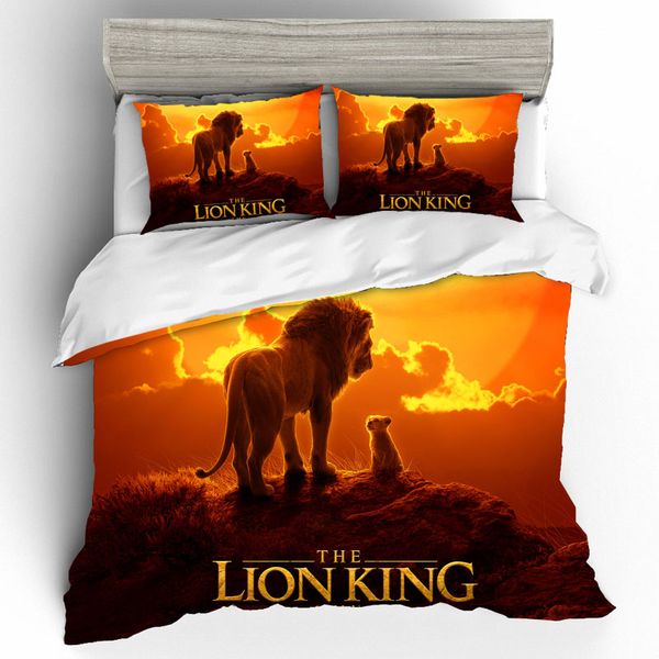 Home Textiles Bed Linen Set The Lion King Qualified Luxury Couple King Size Bedding Set Duvets And Linen Sets Bed Cotton Silk Bedding Sets Custom