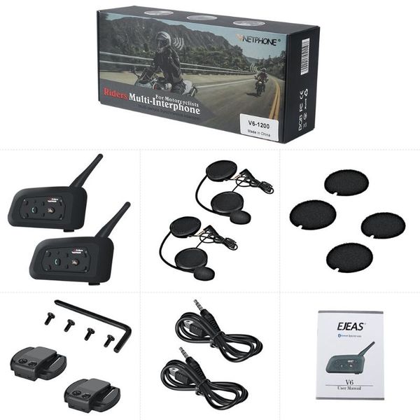 

2pcs шлем мотоцикл рация 1200 м дуплекс езда рация v6pro 1200m для мотоцикла шлет мото переговорной гарнитуры