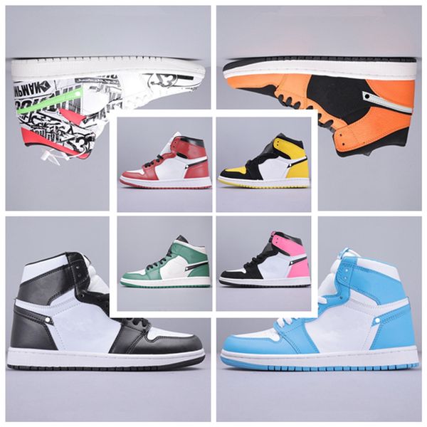 

1s men basketball shoes gold triple black white bred multi color designer shoes 1 pine green women sneakers red sports running traineers