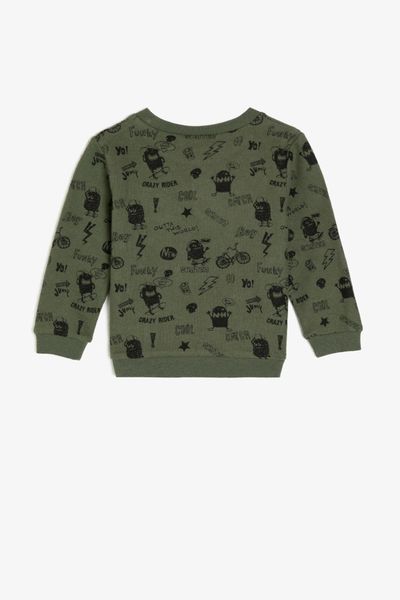 

koton kids green child sweatshirt, Black