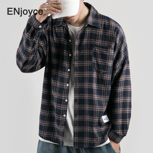 

new korean style men fashion long sleeve shirt plaid dress male clothing 6xl streetwear 2020 autumn hip hop casual red shirts, White;black