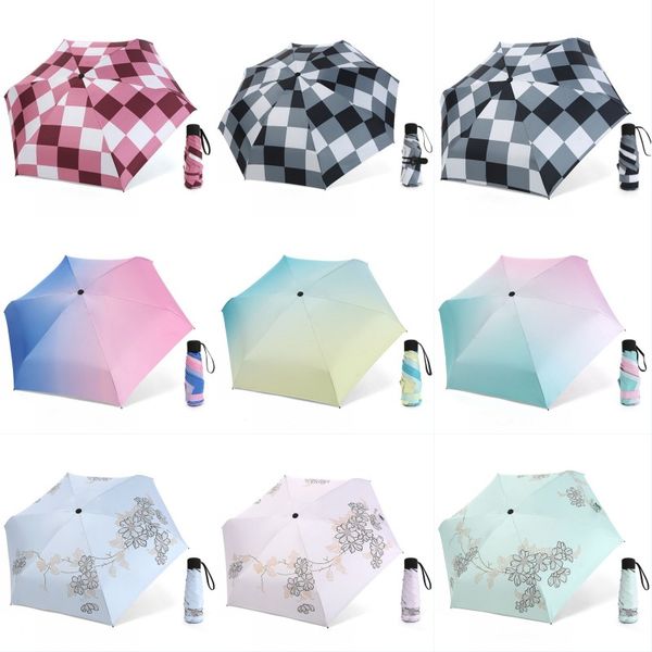 

folding female windproof parasol flower pattern mini women outdoor ultraviolet proof rain umbrella folding women sunscreen umbrellas