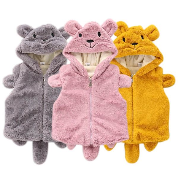 

newborns toddler girls coats kids outerwear vests cute bear style baby girls vests coat christmas gifts, Blue