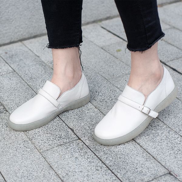 

tenige single shoes досуг удобный джокер женский носок слой воловьей кожи круглая голова глубокий рот, Black