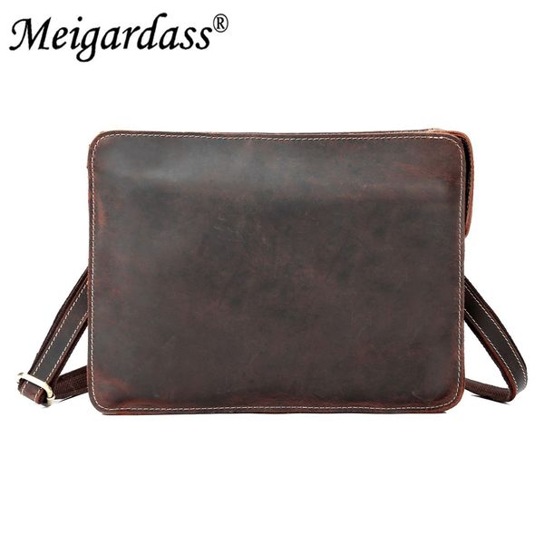 

vintage crazy horse genuine leather business briefcases bag men laphandbags male office document messenger shoulder bags