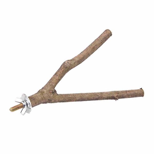 

pet parrot raw fork stand wood toy rack tree branch perches bird cage