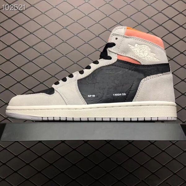 

2019 новое прибытие Jumpman 1 JTH NRG TinkerNeutral серый баскетбол обувь высокого качества 1s муж